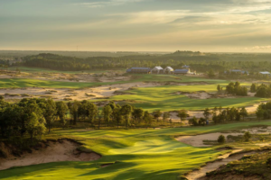 Aerial view of Mammoth Dunes at Sand Valley in Nekoosa, Wisconsin