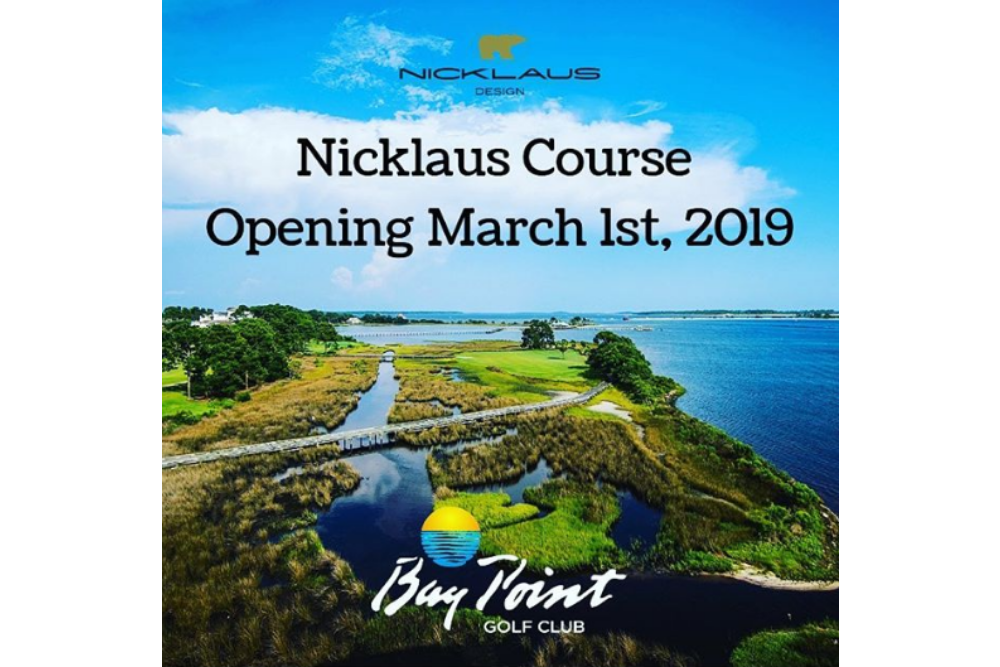 Collateral for opening day at the Nicklaus Course at Bay Point Golf Club in Panama City Beach, Florida