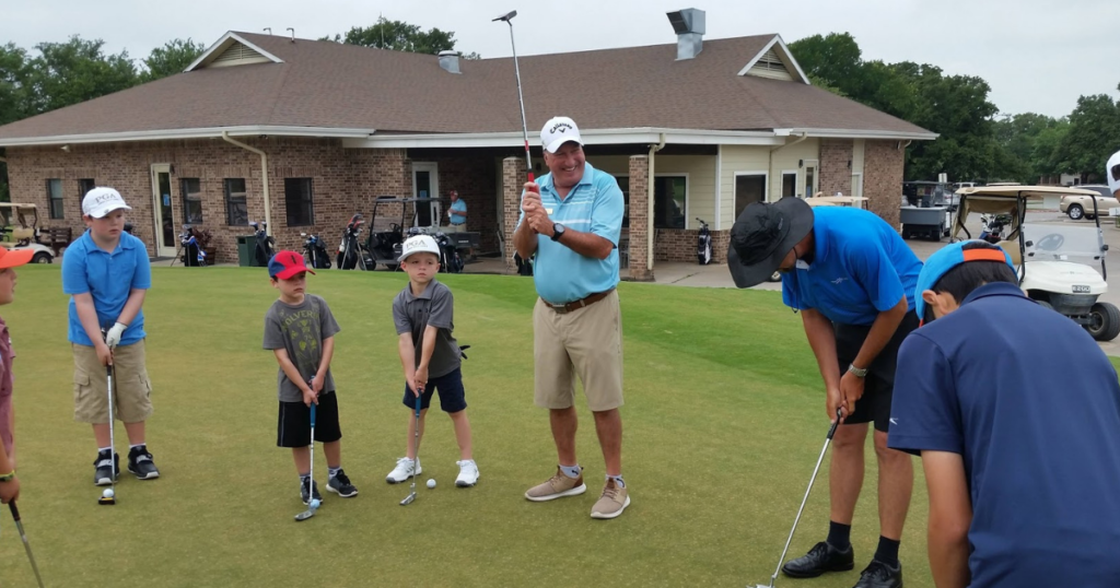 Jeff Dayton offering junior golf instruction at Forest Creek Golf Club in Round Rock, Texas