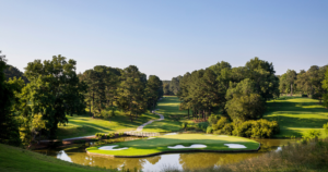 Hole 16 on the Green Course at Golden Horseshoe Golf Club in Williamsburg, Virginia