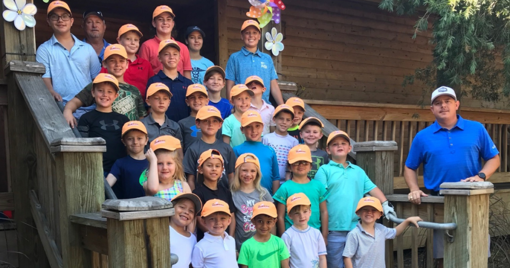 Group of junior golfers at The Wilderness at Lake Jackson in Lake Jackson, Texas