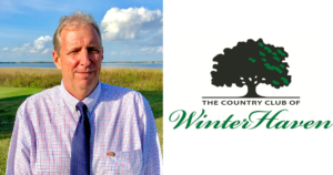 Doug Carter, General Manager, and County Club of Winter Haven (Florida) logo