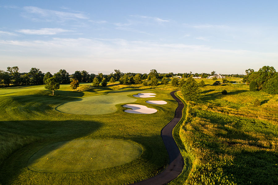 KemperSports golf course, Heron Glen. Overhead photo.