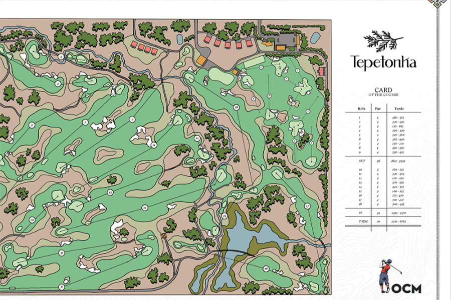 Map of the Tepetonka Club Golf Course