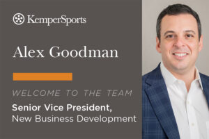 Graphic of Alex Goodman. Text Reads, "Alex Goodman, Welcome to the team. Senior Vice President, New Business Development."