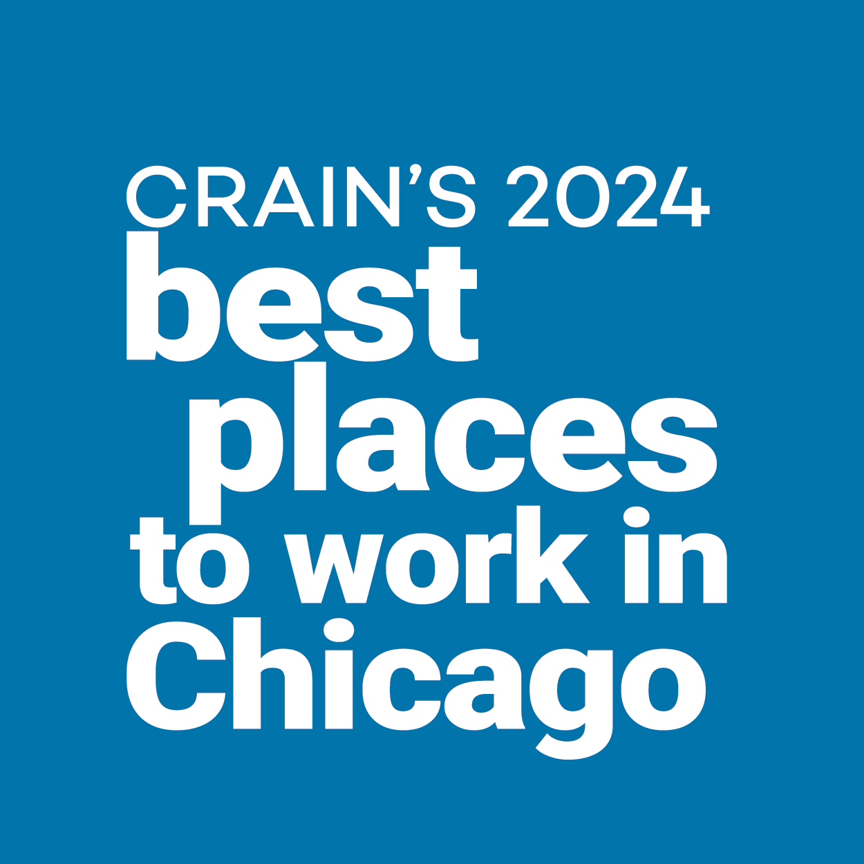 2024 Crain's Best Places to Work in Chicago Seal