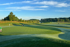 Jordan Kalasky and Heritage Shores Golf Club course and maintenance team working on the course.